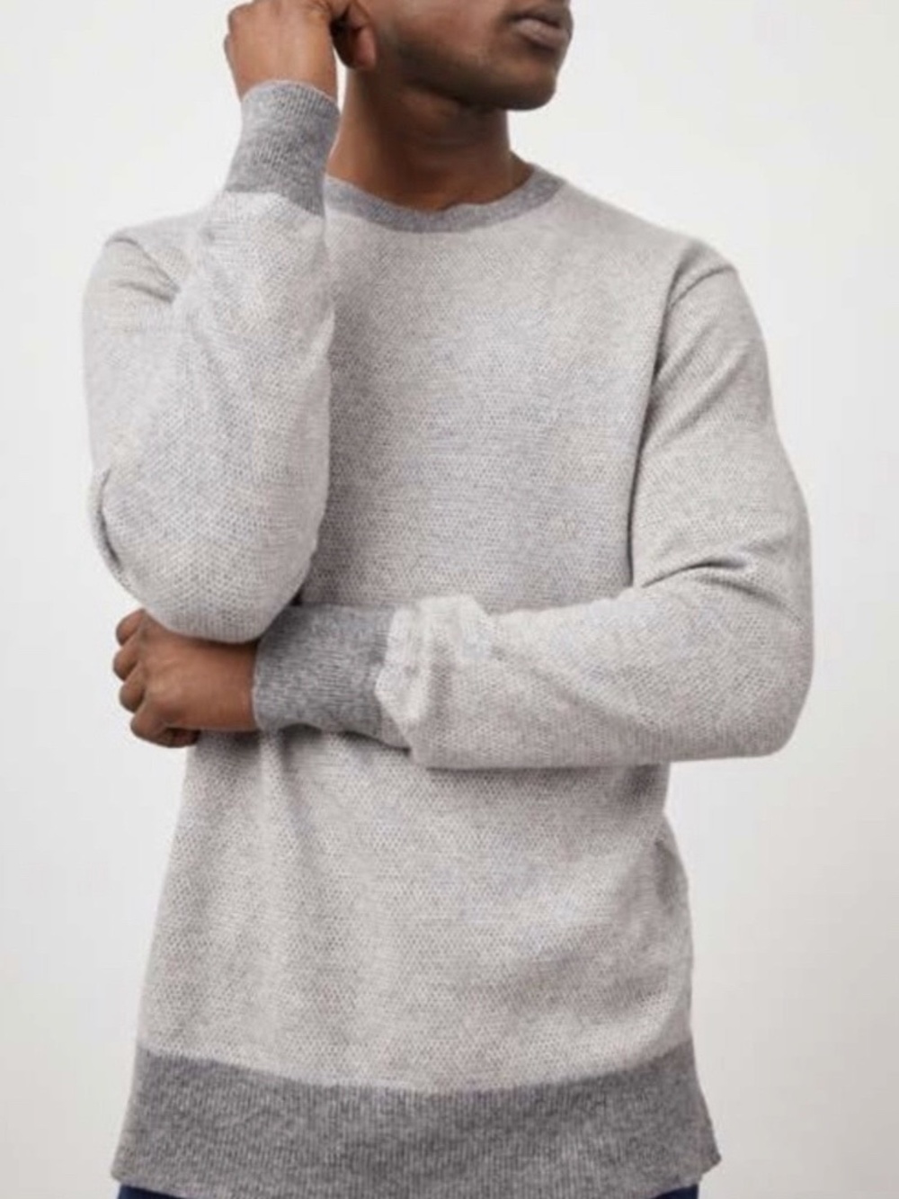Rails Men's Rune Sweater Oat Cloud Wool Blend Medium